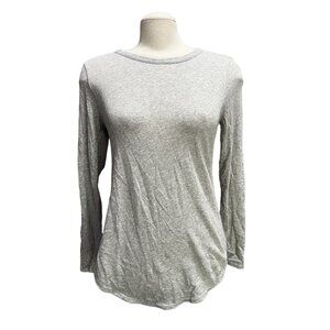 Chaser Round Neck Super Soft Long Sleeve Casual T Shirt Sz Medium Womens Grey Th